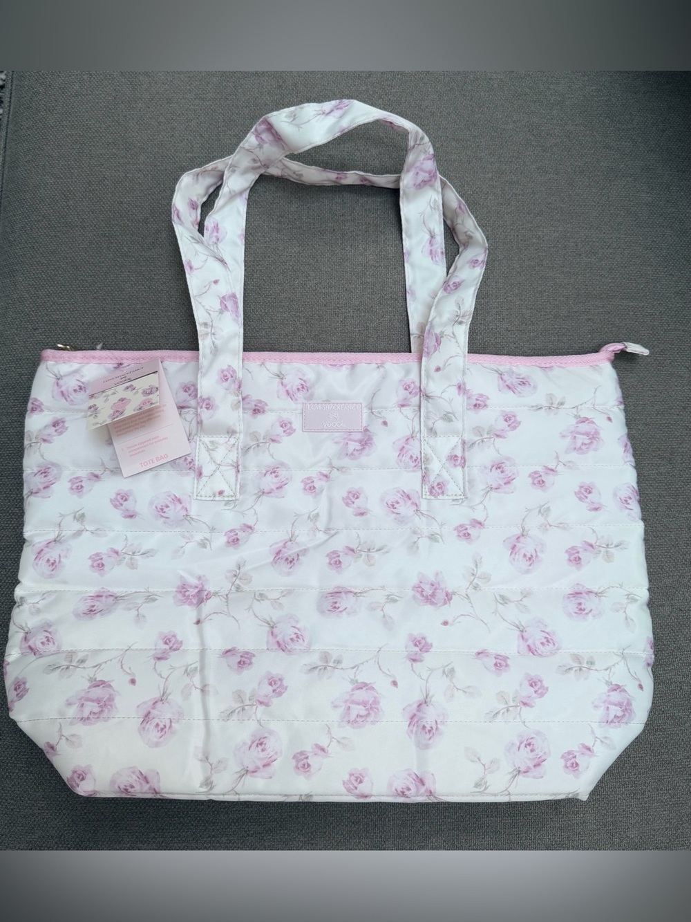 NWT. LoveShackFancy x Target - Yoobi
Ribbon Rosa Quilted Tote Bag - Picture 4 of 4